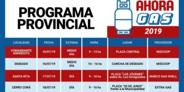 #AhoraGas visitará esta semana Andresito, Deseado, Santa Rita y Cerro Corá