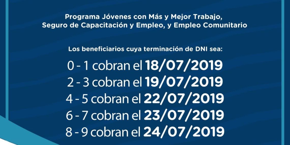 Comienza el pago de los programas sociales de la Oficina Municipal de Empleo