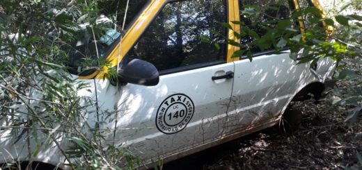 Oculto en un monte de Garupá hallaron el taxi que había sido robado en Posadas