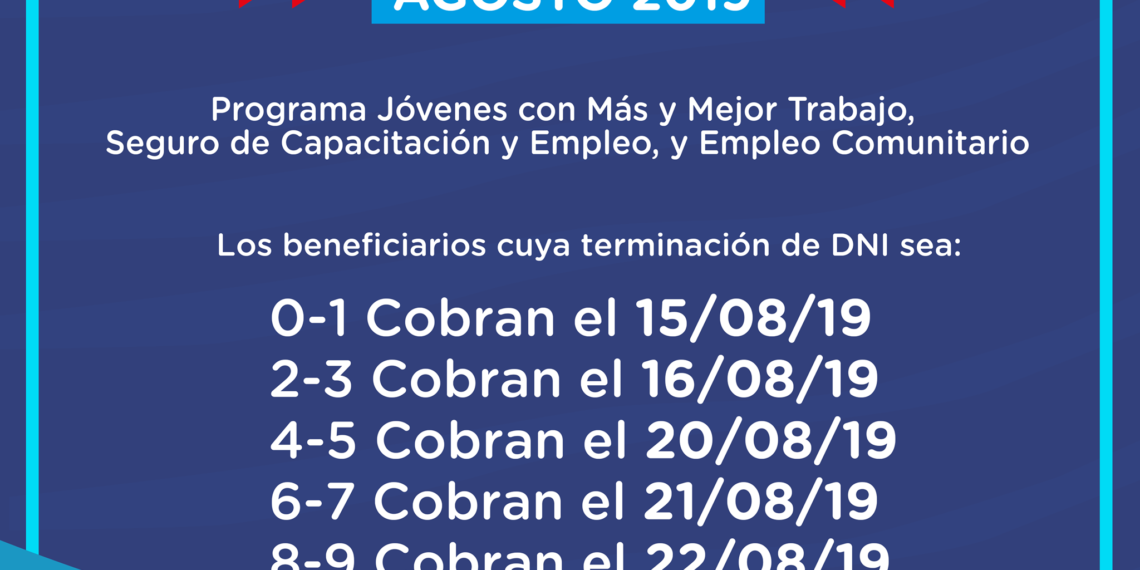 Comienza el pago de los programas sociales de la Oficina de Empleo