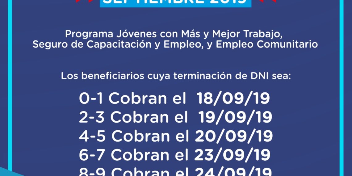 Mañana comienza el pago de los programas sociales de la Oficina de Empleo