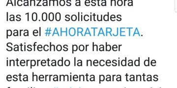 Ahora Tarjeta ya superó las 10 mil solicitudes