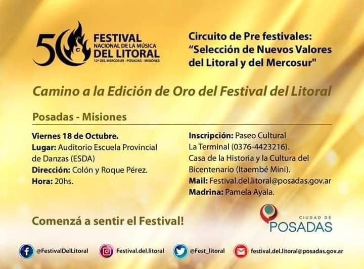 El Circuito de Pre-Festivales de Nuevos Valores del Litoral y del Mercosur 2019 llega a su fin