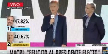 Macri: “Quiero felicitar al presidente electo Alberto Fernández”