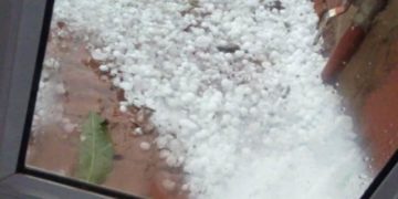 Clima: fuertes lluvias y granizo en Santa María