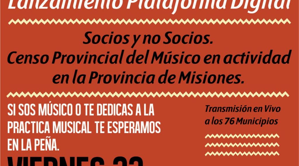 Lanzan censo provincial de músicos misioneros en actividad