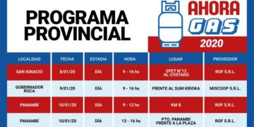 Regresa el Ahora Gas y estará en Panambí, Gobernador Roca y San Ignacio