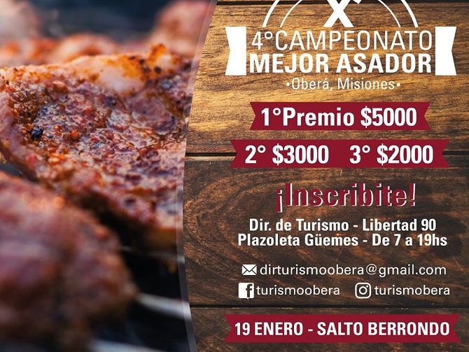 Todo listo en Oberá para el 4to campeonato del Mejor Asador