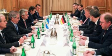 Antes de reunirse con Merkel, Alberto Fernández compartió un desayuno con empresarios alemanes