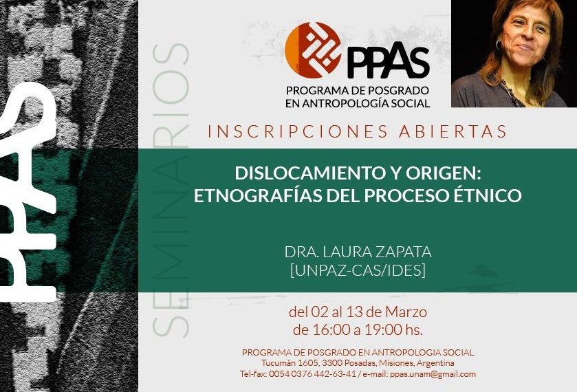 Inscripciones abiertas al Seminario Dislocamiento y Origen