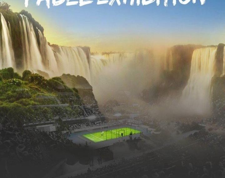 Montarán una cancha de pádel vidriada para una exhibición con las Cataratas de telón de fondo