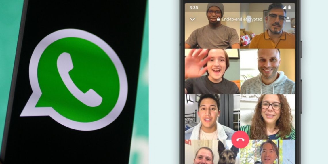 WhatsApp ya permite hacer videollamadas grupales de hasta 8 personas