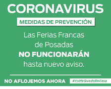 Por la circulación comunitaria, suspenden las Ferias Francas en Posadas