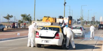 Coronavirus: más de un centenar de taxis y remises fueron desinfectados en Posadas