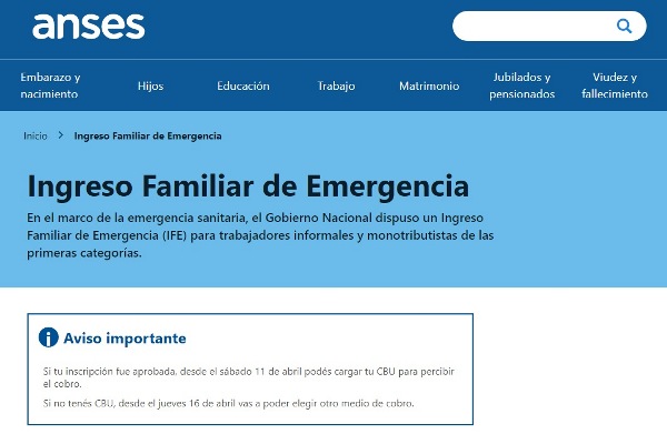 Ingreso Familiar de Emergencia: último día para elegir cómo cobrar los $10.000