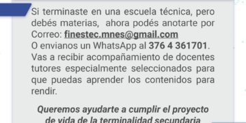 Están abiertas las inscripciones para el Plan de Terminalidad del Secundario Técnico