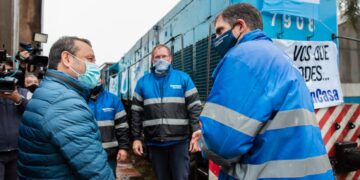 Con la llegada de la primera formación se reactivó el servicio de trenes de carga en Misiones