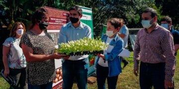 Productores de la zona norte recibieron plantines de la Biofábrica