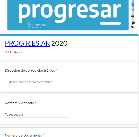 Progresar: denuncian formulario falso para estafar a estudiantes