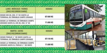 Comenzó a funcionar el transporte público en Campo Grande