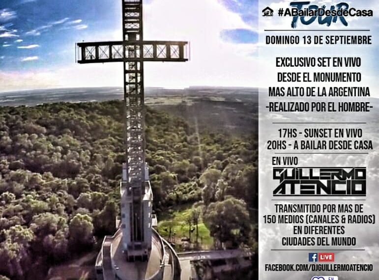 El Dj Guillermo Atencio pondrá música en el monumento más alto de la Argentina