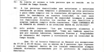 Coronavirus: Campo Grande limita su acceso y suspende prácticas deportivas
