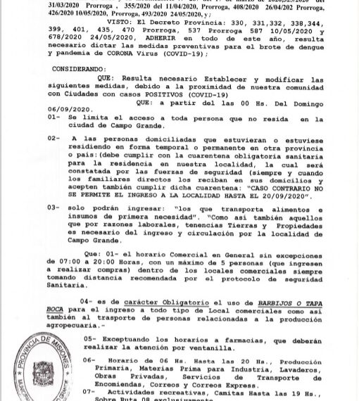 Coronavirus: Campo Grande limita su acceso y suspende prácticas deportivas