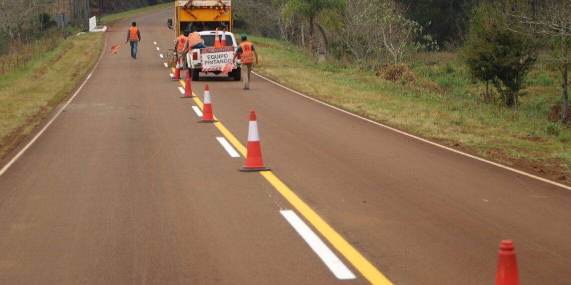 Avanzan los trabajos de demarcación en rutas provinciales