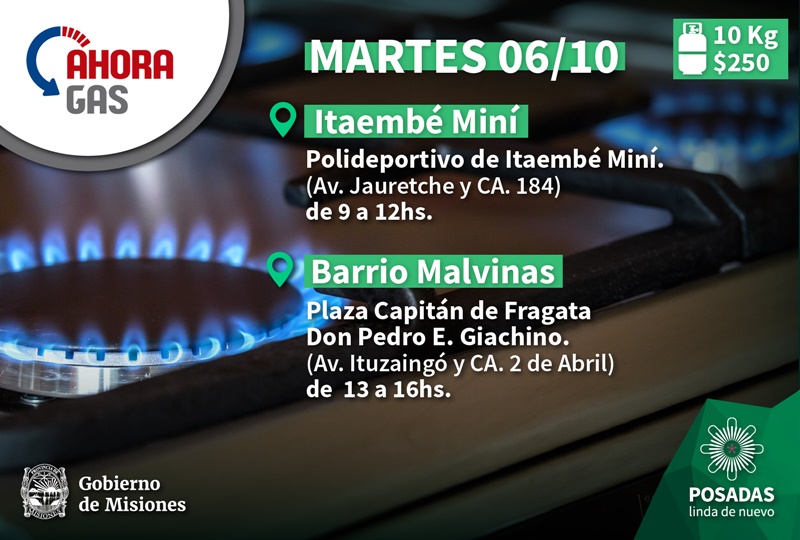 El programa Ahora Gas vuelve a recorrer los barrios de Posadas
