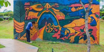 Realizan puesta en valor del mural “La Masacre de Oberá”