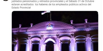 El viernes cobran los Jubilados y el sábado los Activos de la Administración Pública Provincial