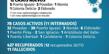 Covid-19: otros 12 casos positivos en Misiones