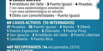 Covid-19 Misiones: confirman una víctima fatal y 8 nuevos positivos