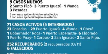 Coronavirus: con 9 nuevos casos, Misiones llegó a los 329 infectados