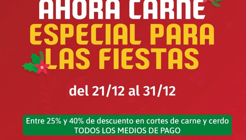 Continúa vigente el Ahora Carne con descuentos de hasta el 40%