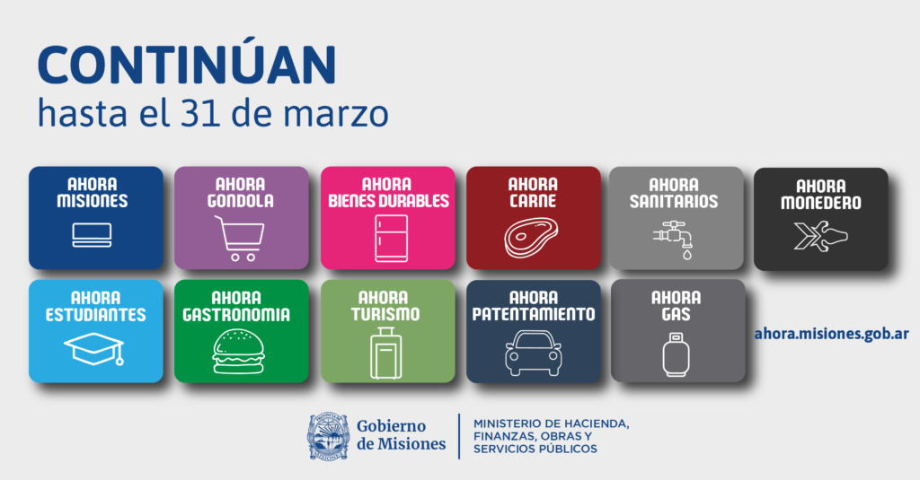 Los programas “Ahora” continuarán hasta el 31 de marzo