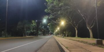 Posadas continúa siendo iluminada con luces LED