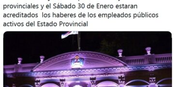 El viernes pagarán haberes a jubilados y el sábado a activos de la provincia