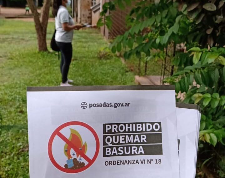 Quema ilegal: Operativos preventivos en  barrio Los Paraísos