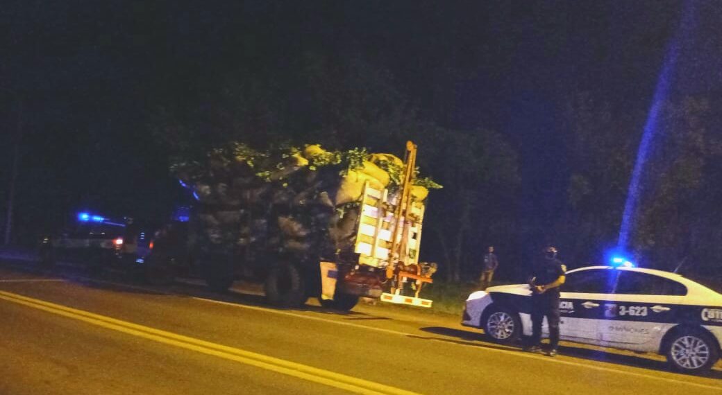 Retuvieron un camión que transportaba yerba sin aval y se investiga su procedencia