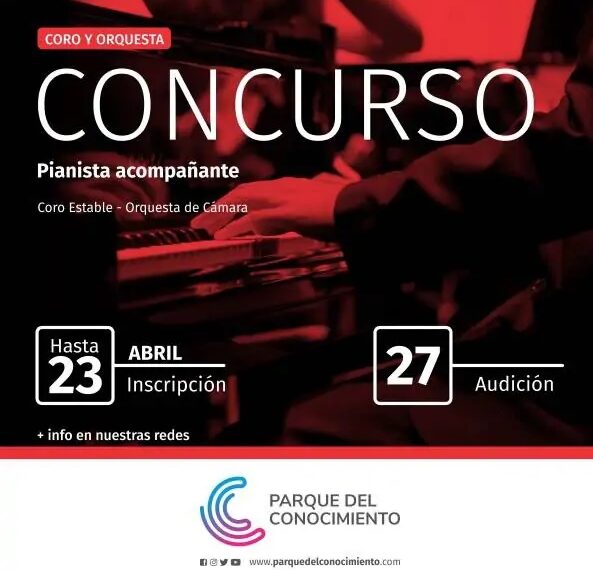 Concurso para cubrir vacante de pianista acompañante de Coro y Orquesta