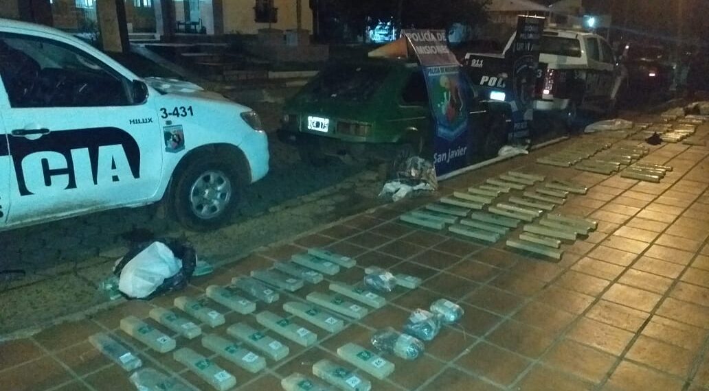 La Policía secuestró más de media tonelada de marihuana en San Javier y en Campo Viera