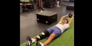 Del Potro muestra su entrenamiento tras la operación de su rodilla