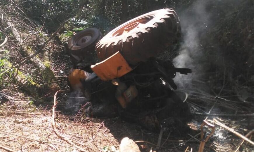 Piñalito Norte: falleció tras volcar con un tractor