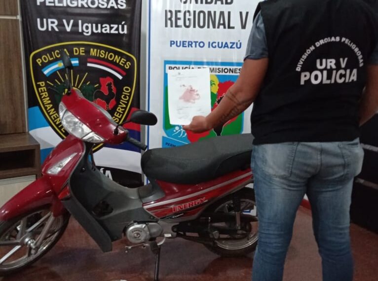 Incautaron marihuana en el baúl de una motocicleta en Puerto Iguazú