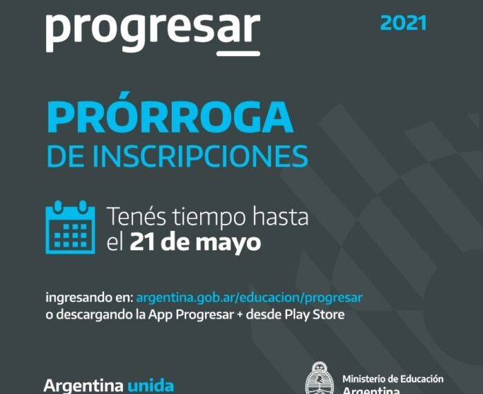 Prorrogan la inscripción a las becas Progresar hasta el 21 de mayo