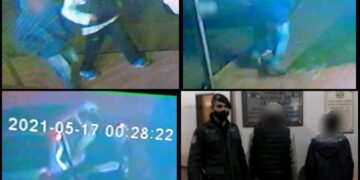 Fueron detenidos luego de cometer un ilícito que quedó grabado en cámaras de seguridad