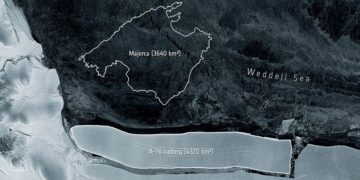 Se separó el iceberg más grande del mundo en la Antártida