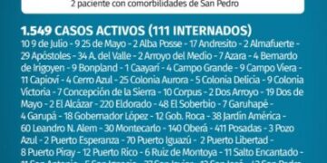 Misiones registró cuatro nuevos muertos y 176 casos positivos de Covid