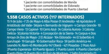 Misiones registró 5 nuevos muertos y 165 casos positivos de Covid